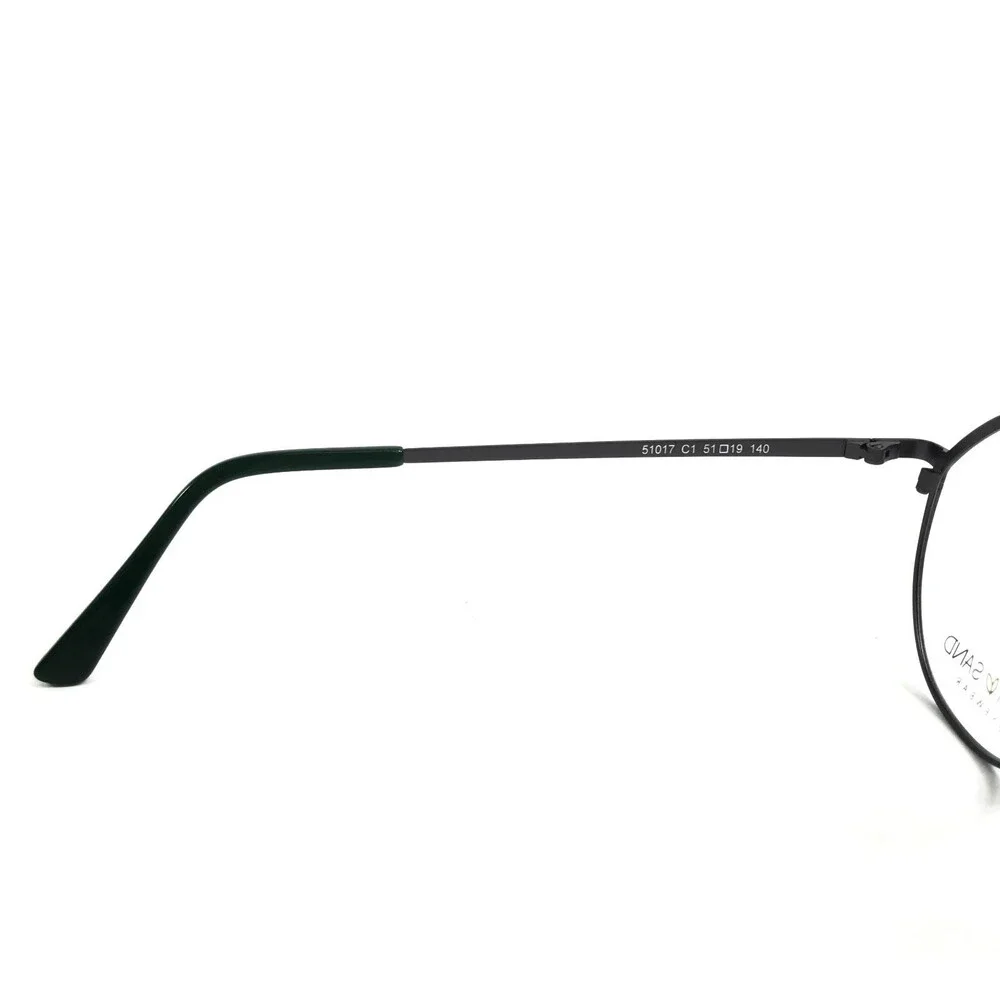 Birch Sand Eyewear Eyeglasses Frames 51017 C1 Black Aviator Full Rim 51-19-140